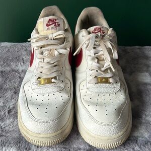 Nike Air Force 1 | Red & White | Size 11